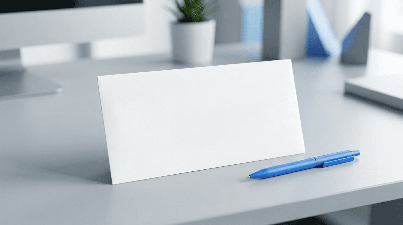 Bloc adresse correctement préparé sur une enveloppe avec les zones postales obligatoires
