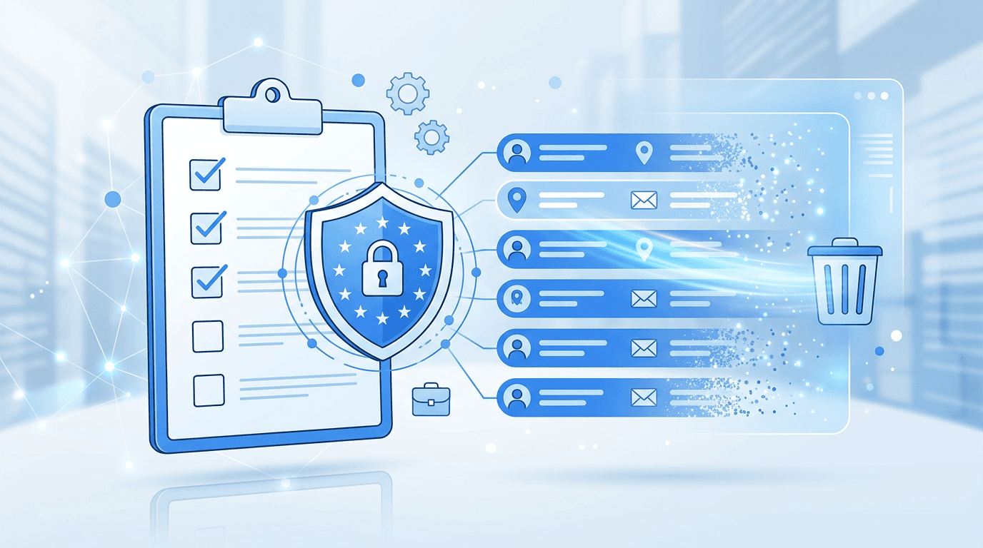 Checklist de suppression RGPD pour données d'adresses postales