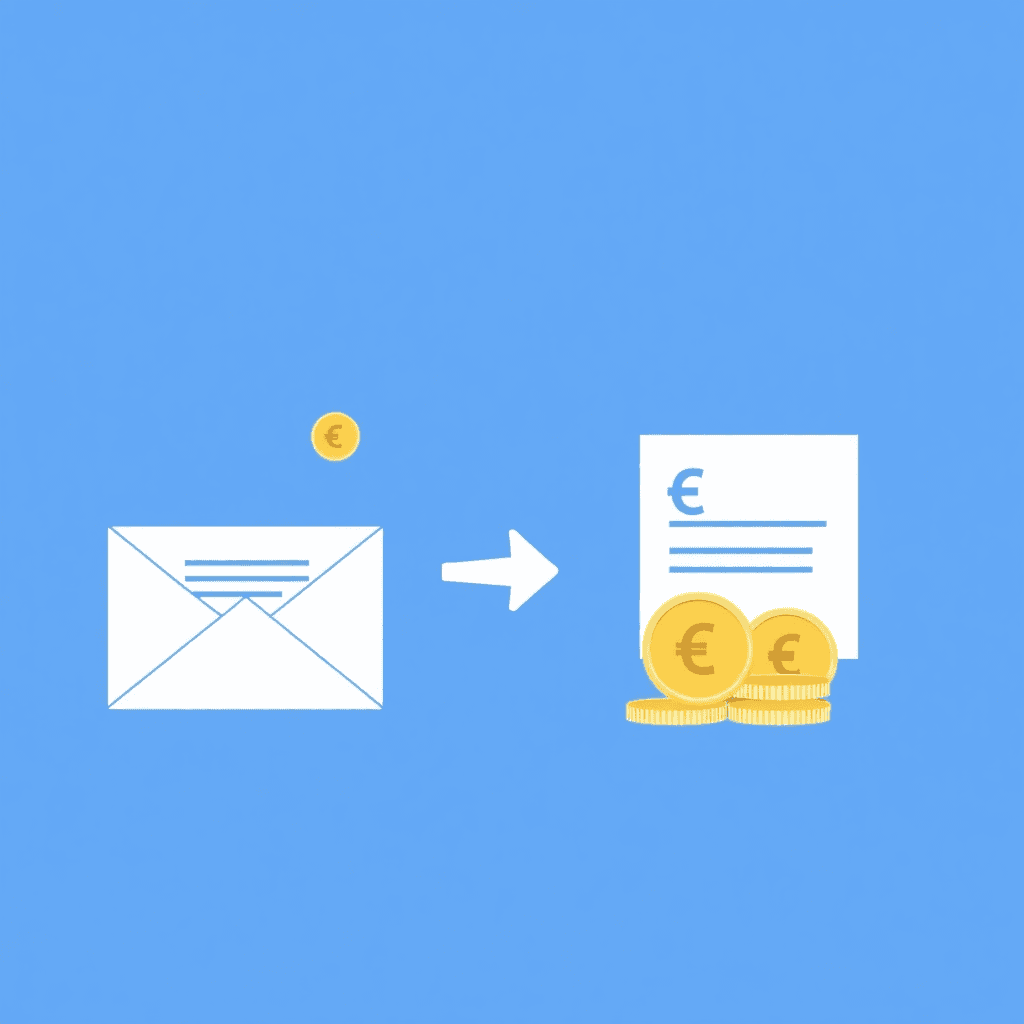 Vergleich von Portokosten vor und nach der Duplikatentfernung bei Mailings